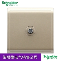 Schneider switch socket HD satellite broadband TV Fengshang series Intoxicating gold type 86 wall panel