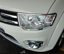 Mitsubishi Pajero Jinchang headlight cover Taillight cover frame bright strip Front and rear lampshade lampshade frame modified light frame bright strip
