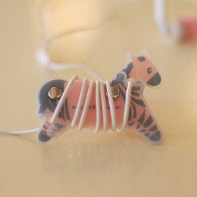 South Korea imports headphone winding PLEPLEple clever zebra (pitch gray)