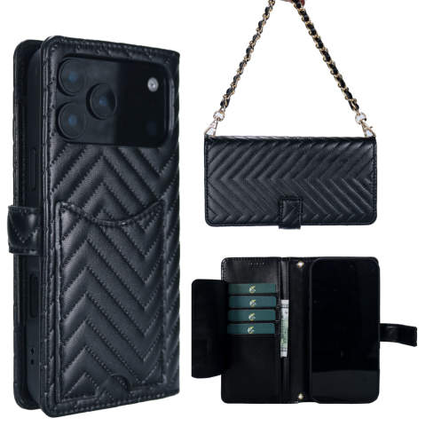 Leather Quilted Chevron Purse iPhone Case